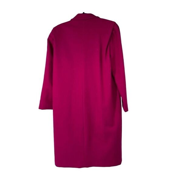 Vintage Braefair Union Made Wool Blend Magenta Pink Double Breasted Coat Women’s - Picture 2 of 10